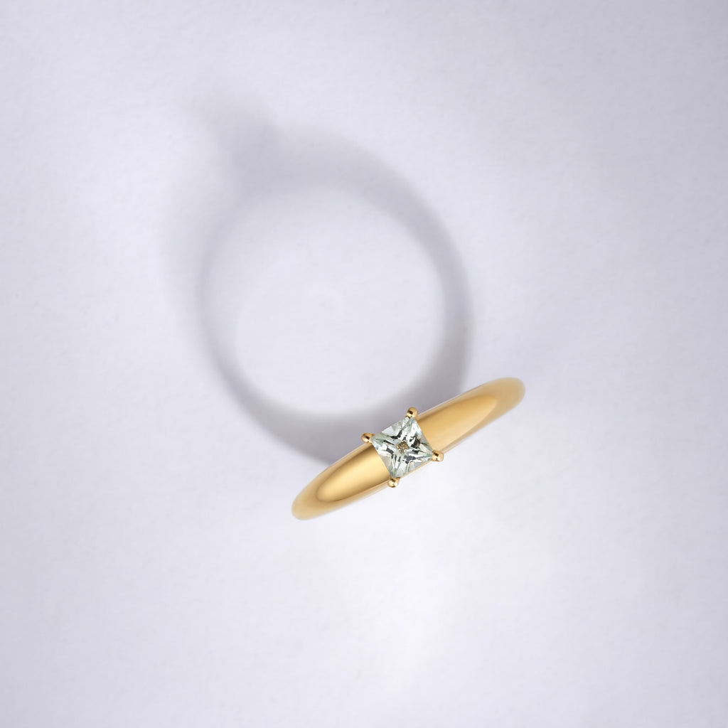 Folded Solitaire Ring